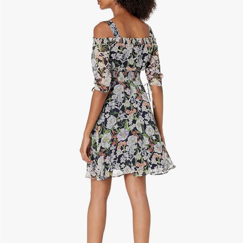 NWT Sam Edelman Floral Off-Shoulder w/removable straps Dress 10 - Picture 2 of 15
